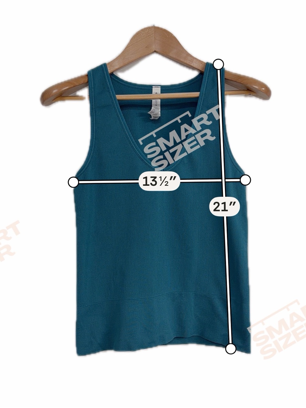 Athleta Aurora Ribbed V Neck Tank Top Deep Teal Sleeveless Stretch Small - Picture 8 of 9